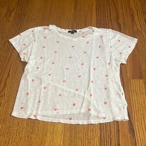 Rails Girl’s White Heart Tee Size 12